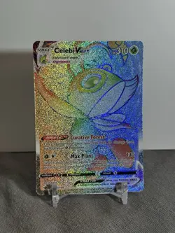 Celebi Vmax 199/198 Full Art Rainbow Secret Rare Pokemon Tcg Chilling Reign MINT - Image 1