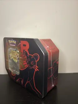 Pokemon TCG Team Rocket Destined Rivals Persian Factory Sealed 5 Booster Tin - Image 3