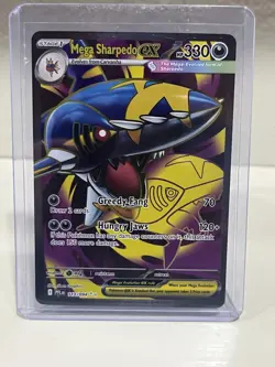 Mega Sharpedo ex Phantasmal Flames 113/094 Full Art Pokemon TCG NM - Image 1