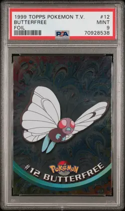 PSA 9 1999 Topps Pokemon TV Animation Series 1 Foil #12 Butterfree Pop14 - Image 1