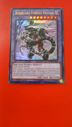YuGiOh Borreload Furious Dragon SDRR-EN042 Ultra Rare 1st Edition - Image 2