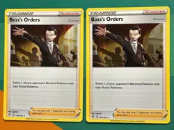 [2x] Pokemon Card - Boss's Orders - Holo Rare (154/192) SWSH Rebel Clash *LP* - Image 1