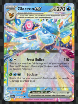 Glaceon ex 026/131 NM Double Rare Holo Prismatic Evolutions Pokemon Card TCG - Image 1
