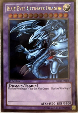 Blue-Eyes Ultimate Dragon - PGLD-EN055 - Gold Rare 1st Edition YuGiOh TCG Card - Image 1