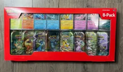 Pokemon: Prismatic Evolutions Costco 8 Mini-Tin Bundle w/ Promo Cards New Sealed - Image 1