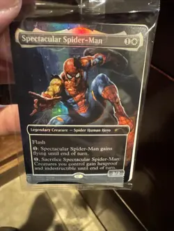 Magic the Gathering Spectacular Spider-Man Battle Damaged Card - Image 2