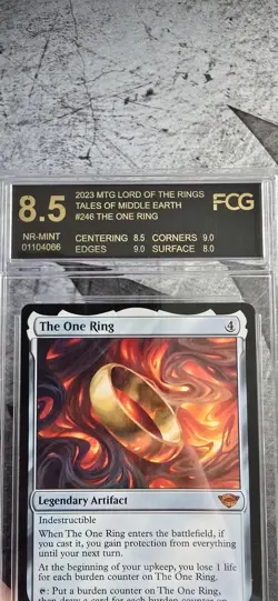 THE ONE RING FCG 8.5 NR-MINT - 2023 MTG TALES OF MIDDLE-EARTH #246 - Image 3