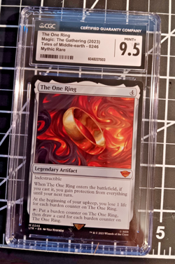 2023 Magic The Gathering Tales Of Middle-Earth The One Ring #246 CGC 9.5 - Image 1
