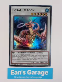 YuGiOh Coral Dragon 1st Edition RA02-EN031 Super Rare - MN - Image 1