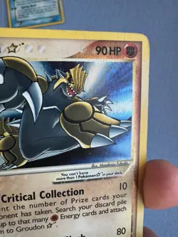 Groudon Gold Star Pokemon TCG Card EX Delta Species Ultra Rare Holo 111/113 ? - Image 2