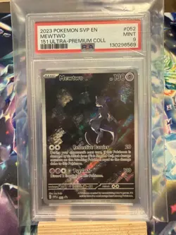 2023 POKEMON SVP EN-SV BLACK STAR PROMO 151 ULTRA-PREMIUM COLL #052 MEWTWO PSA 9 - Image 1