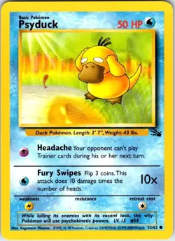Pokemon | Fossil | Psyduck | 53/62 | Unlimited | LP - Image 1