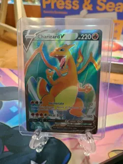 Pokemon TCG Charizard V Full Art 153/172 Brilliant Stars Ultra Rare NM - Image 1
