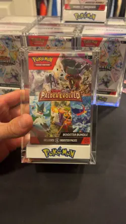 Pokemon TCG Sealed Paldea Evolved Booster Bundle With Acrylic Case! - Image 1