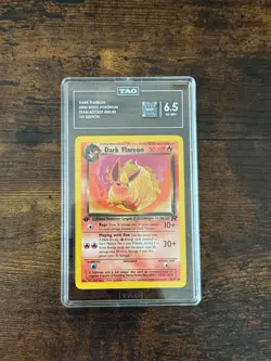 2000 Pokemon Team Rocket First Edition Dark Flareon #35/82 TAG 6.5 - Image 1