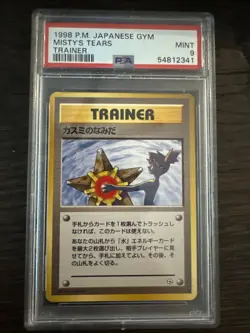 1998 Pokemon Japanese Misty's Tears PSA 9 Hanada City Gym Deck - Image 1