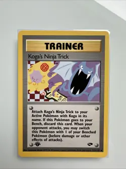 1st Ed Pokemon Card Gym Challenge Koga’s Ninja Trick 115/132 English LP/NM - Image 1