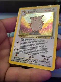 Pokemon TCG Clefable Holo Unlimited Rare Card Jungle Base Set 1/64 - Image 3