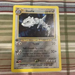 Steelix 15/111 1st Edition Neo Genesis Holo Rare Pokemon Card MP WOTC TCG - Image 1