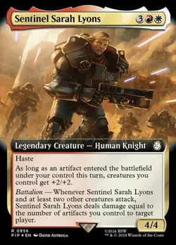 1 x Sentinel Sarah Lyons - Surge Foil - Extended Art - Universes Beyond: Fallout - Image 1