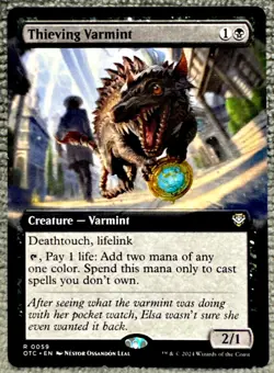 MTG Thieving Varmint 059 Borderless Commander: Outlaws of Thunder Junction MTG - Image 1