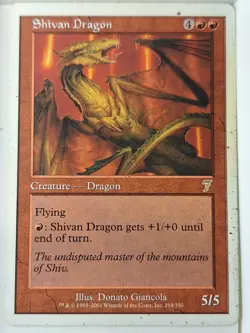 Shivan Dragon - 7th Edition Core Set - Magic the Gathering MTG Nice! - Image 1