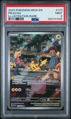 Pikachu #173 PSA 9 Illustration Rare 2023 Pokemon 151 MEW EN Scarlet & Violet - Image 1