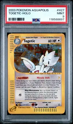 2003 POKEMON AQUAPOLIS #H27 TOGETIC-HOLO PSA 9 - Image 1