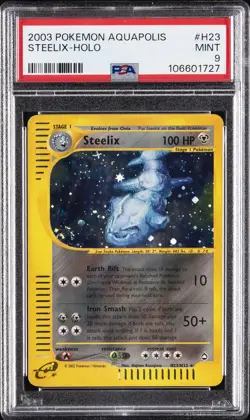 2003 POKEMON AQUAPOLIS #H23 STEELIX-HOLO PSA 9 - Image 1
