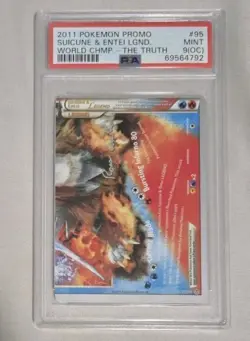 2011 POKEMON WORLD CHAMPIONSHIPS THE TRUTH SUICUNE & ENTEI LEGEND PSA 9 OC POP 1 - Image 1