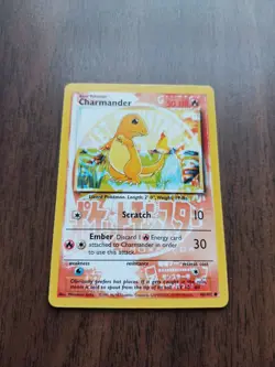 "Pokemon Red Charizard" Charmander 46/102 Base Set - NM - Sun Bleached - Image 4