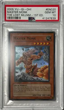 Yu-Gi-Oh! 1st Ed. PSA 10 GEM-MT 'Master Monk' TLM-EN020 ~SUPER RARE~ LOW POP - Image 3
