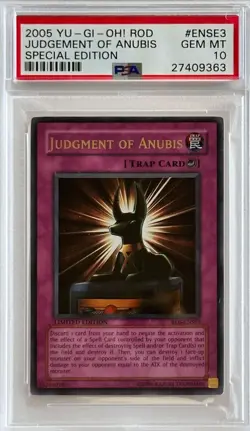 Yu-Gi-Oh! SPECIAL ED. PSA 10 GEM-MT 'Judgement Of Anubis' RDS-ENSE3 ~ULTRA RARE~ - Image 1