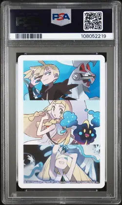 2017 POKEMON PLAYING CARDS LILLIE, GLADION & LUSAMINE KING OF CLUBS PSA 8 - Image 2