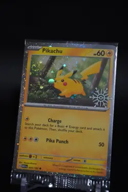 Sealed Pokemon TCG Snowflake Stamped Pikachu Holiday Calendar 025/165 Promo Card - Image 1