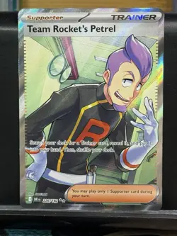 Pokemon TCG Team Rocket’s Petrel 226/182 Destined Rivals Full Art Trainer Card - Image 1