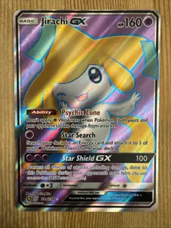 Jirachi GX 79a/236 Alternate Art Promo Full Art Holo Sun & Moon Pokemon Card NM - Image 1