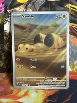 Pokemon TCG Sandile Illustration Rare Card 216/198 Scarlet & Violet Base Set NM - Image 1