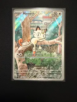 Meowth 106/094 Phantasmal Flames Illustration Rare IR NM EN Pokemon Card TCG - Image 1