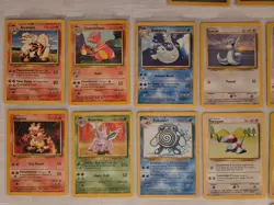 NM/LP Pokemon TCG Base Set Unlimited Complete Uncommon & Common 70 Card Set - Image 2