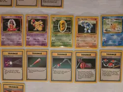 NM/LP Pokemon TCG Base Set Unlimited Complete Uncommon & Common 70 Card Set - Image 4