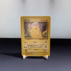 PIKACHU 1999 POKEMON ORIGINAL BASE SET 2 YELLOW CHEEKS A 87/130 - Image 1