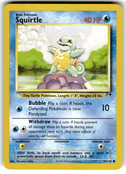 Legendary Collection Pokemon TCG Squirtle 95/110 Regular LP - Image 1