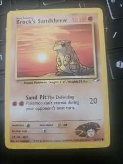 Pokemon TCG Brock's Sandshrew Gym Heroes 72/132 Regular LP. - Image 1