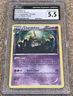 Pokemon CGC 5.5 Chandelure Next Destinies 2012 101/99 - Secret Rare Holo - Image 1