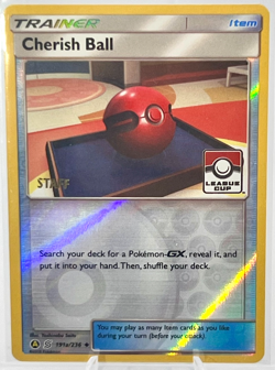 Pokemon Cherish Ball 191a/236 Reverse Holo 2018 (League Cup) [Staff] Stamped - Image 1