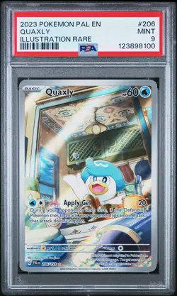 2023 POKEMON PAL EN-PALDEA EVOLVED ILLUSTRATION RARE #206 QUAXLY PSA 9 - Image 1