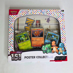 Pokemon Scarlet & Violet 151 Factory Sealed 3 Booster Pack Poster Collection Box - Image 1