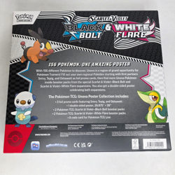 Pokemon Black Bolt White Flare 4 Booster Pack Poster Collection Box - NEW SEALED - Image 3