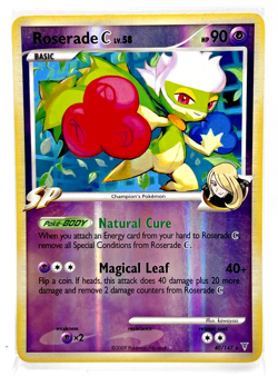 Roserade C lv 58 Reverse Holo 40/147 Pokemon Card Supreme Victors 2009 LP/MP - Image 1